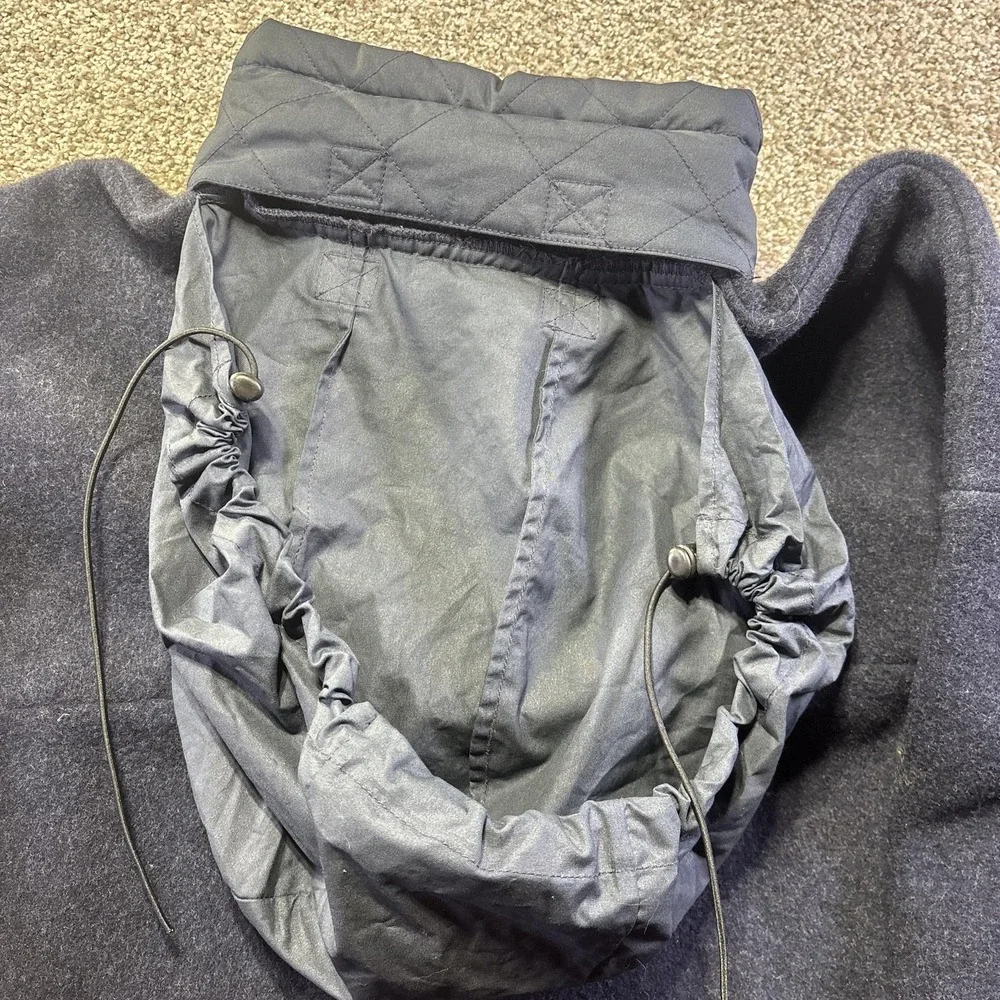 Vintage Atlantic Rancher Jacket Mens XL Blue Wool‎ Fleece Hooded Anorak Pullover